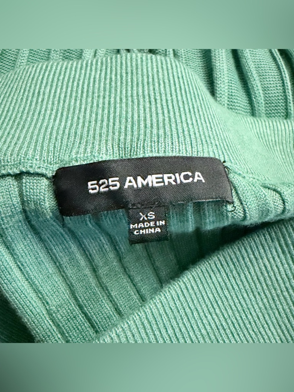 525 America Green Knit Circle Skater Pleated Midi Skit - Picture 4 of 5